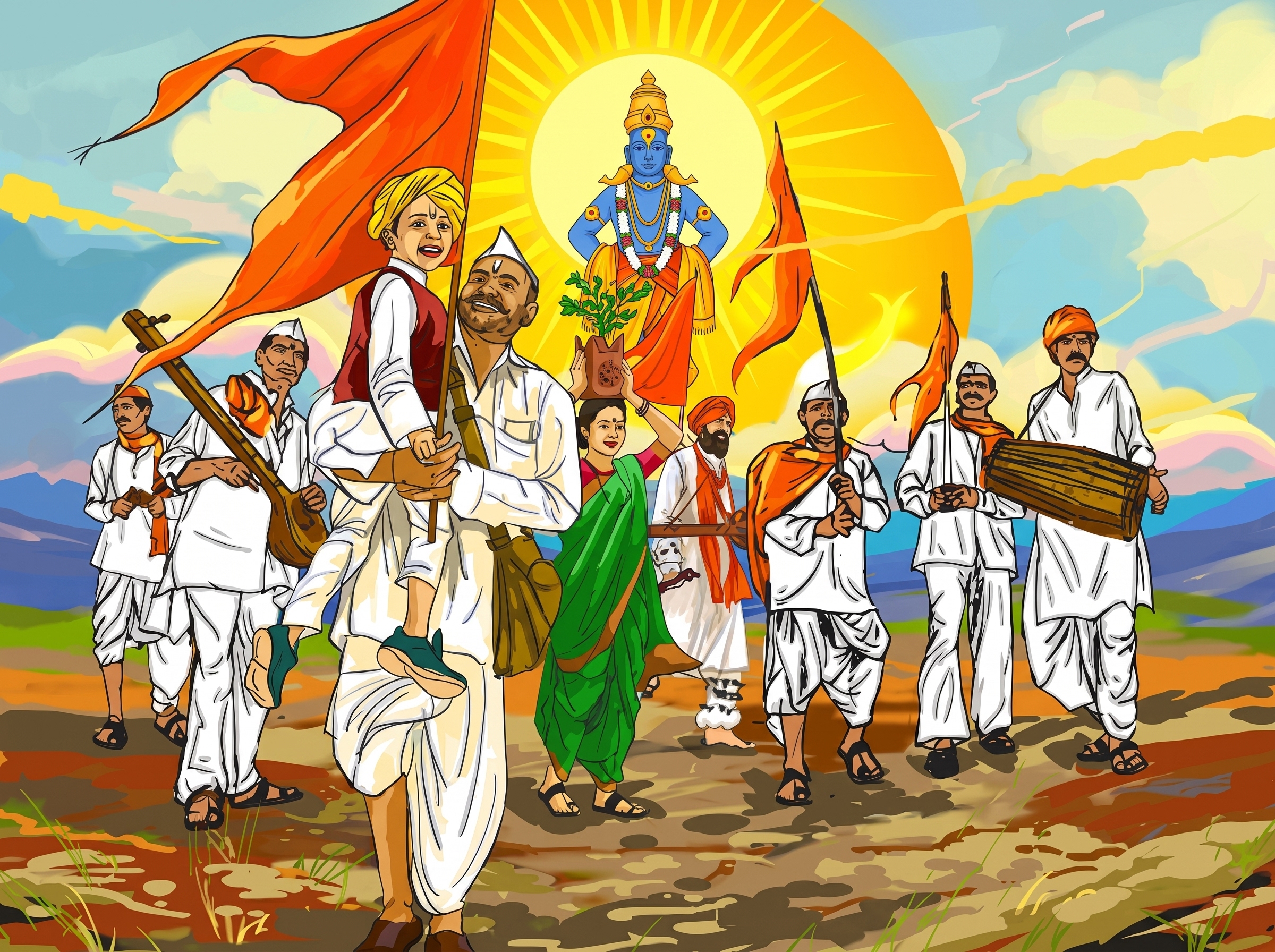 Ashadhi Wari Celebration Procession